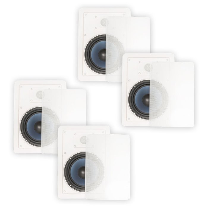 Blue Octave LW62 In Wall 6.5" Speakers Home Theater Surround Sound 2-Way 2 Pair Pack