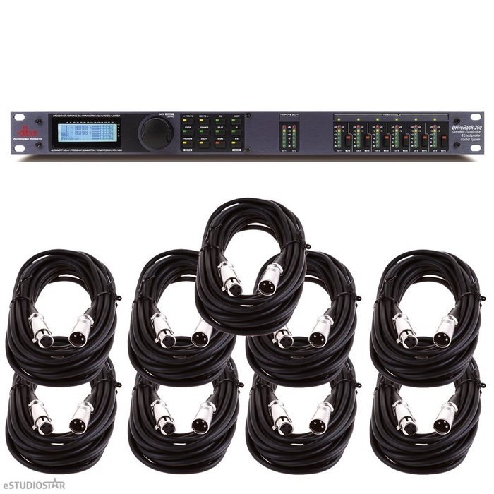 DBX 260 Drive Rack w/ 9 Free XLR Cables