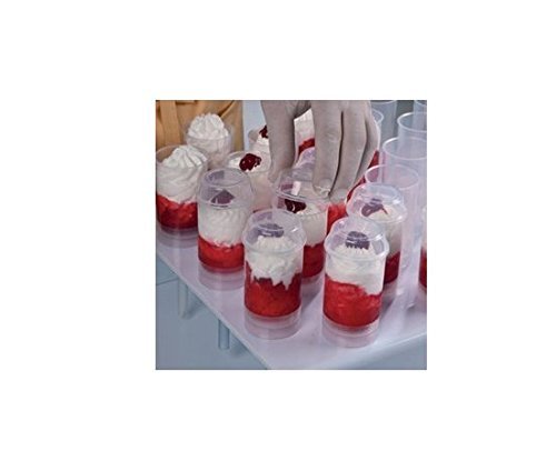 ASIBT Round Shape Clear Push-Up Cake Pop Shooter (Push Pops) Plastic Containers with Lids, Base & Sticks, Pack... N5