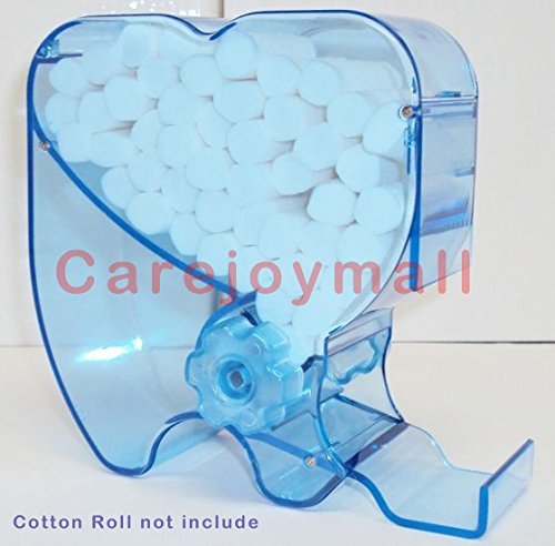 Carejoy&reg; Blue Color Cotton Roll Dispenser Holder Press Type Molar Shaped (Without Cotton Roll) N4