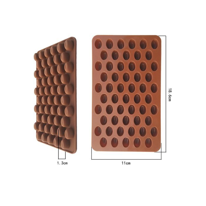 Always Your Chef 55-Cavity MINI Silicone Candy Molds & Chocolates Molds,Chocolate Chips Shaped, Random Color N2
