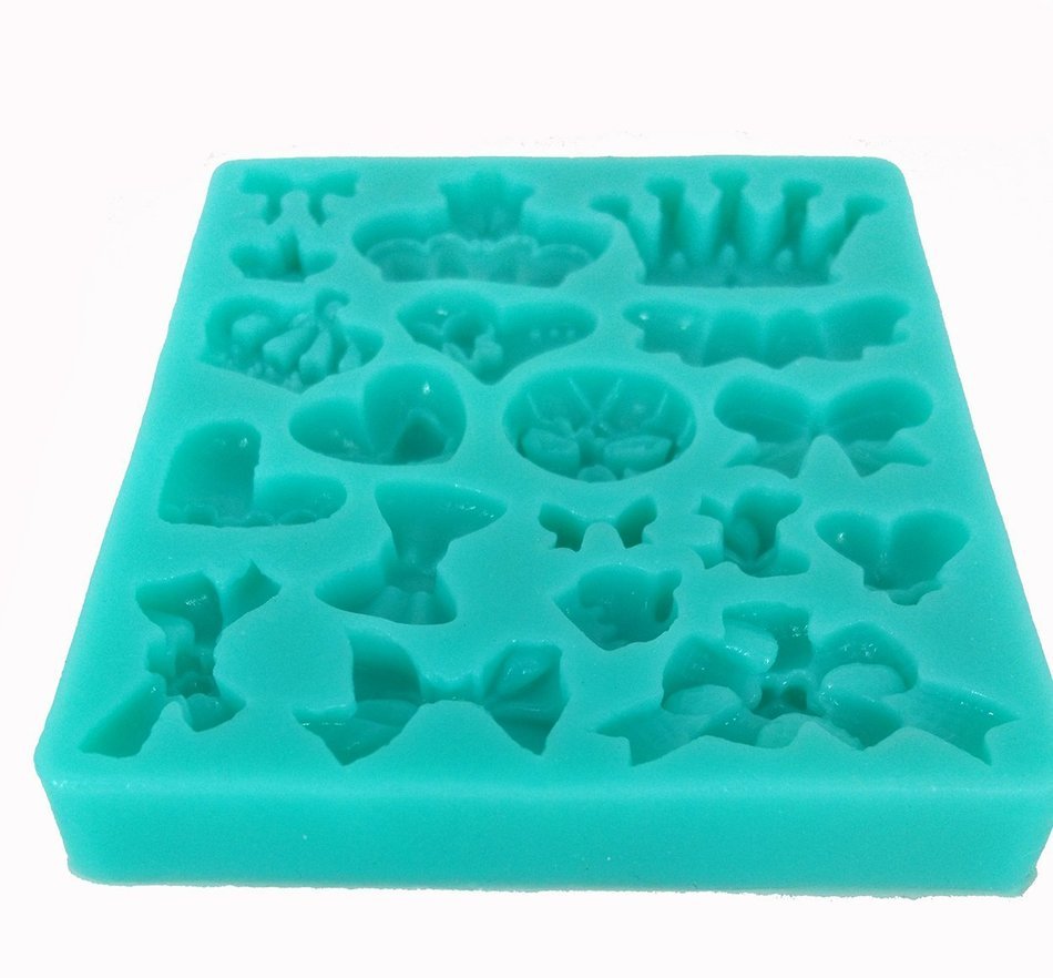 Garwarm Crown bow Shape 3d DIY Food Grade Silicone Mold Chocolate Candy Making Mold Tools ?3.5x3.1x0.4hInch/LxWxH ? N2