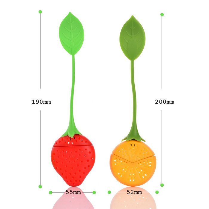 Tea Bag Infuser-Senbowe&trade; 4 Pack Colorful Strawberry & Lemon Genuine Premium Silicone Reusable Tea Ball Infuser... N5