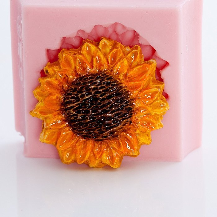 Sunflower Silicone Mold Food Safe Fondant, Chocolate, Candy, Mint, Resin, Polymer Clay, Jewelry, Craft Mold. Flexible... N5
