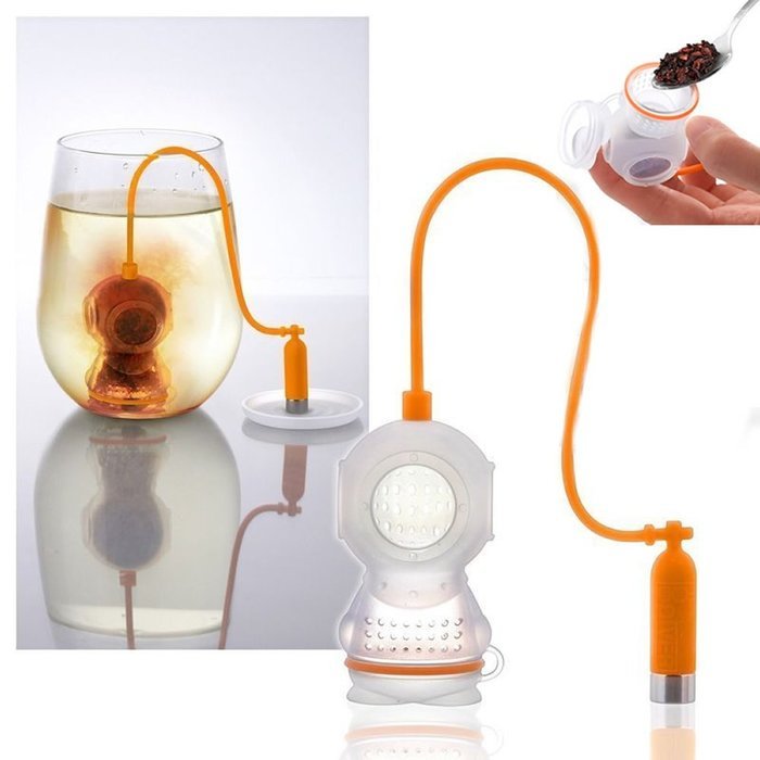 HeroNeo&reg; Deep Tea Diver Infuser Loose Leaf Strainer Silicone Mug Herbal Filter Diffusers N2