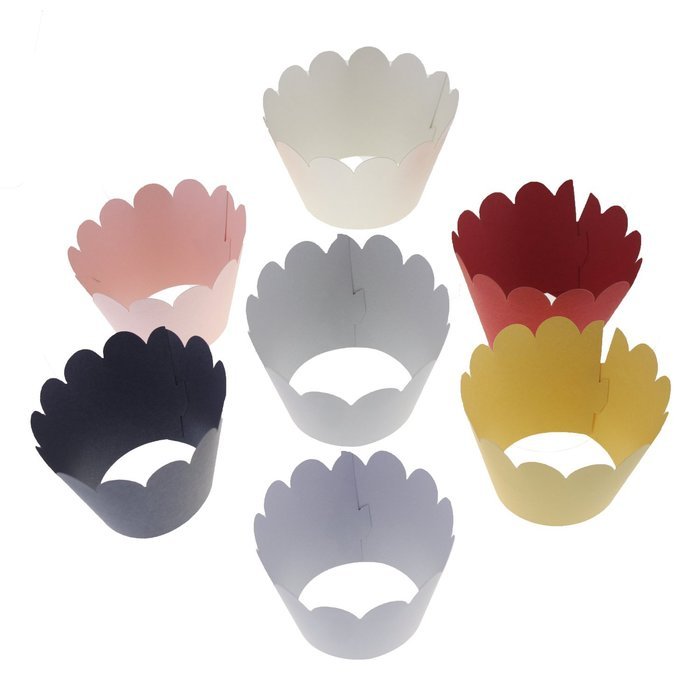 UNIQLED Filigree Crown Bake Cake Paper Cups Little Vine Cupcake Wrappers Baking Cup Liner Muffin Holder Case for... N14