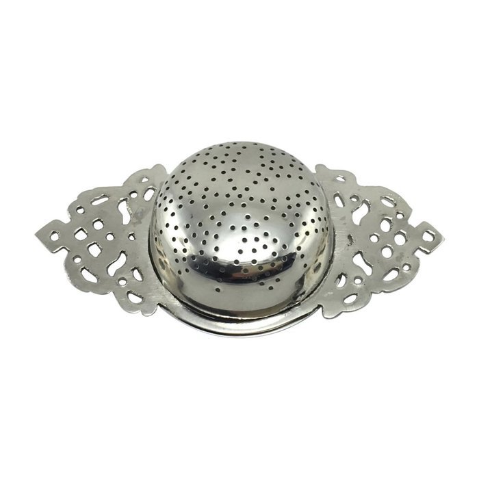 English Style Tea Strainer by Madison Bay - Nickel Plated N2