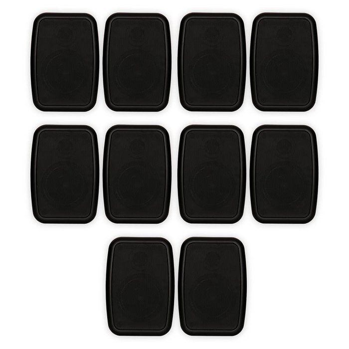 Theater Solutions TS4ODB Indoor or Outdoor Speakers Weatherproof Mountable Black 5 Pair Pack