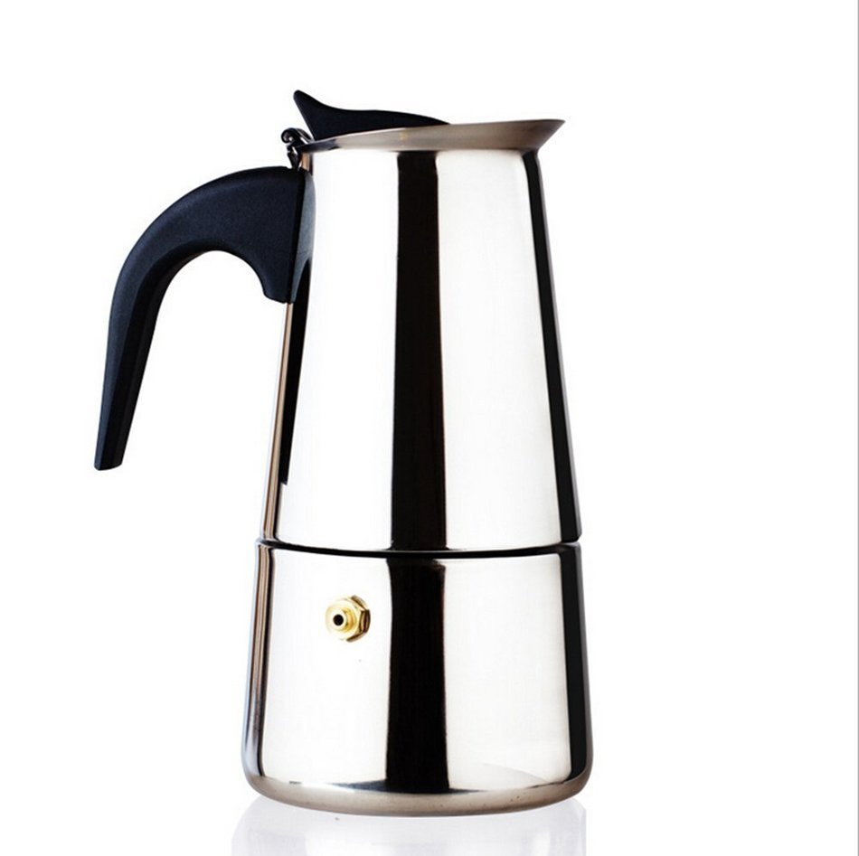 Youbedo 200ml Stovetop Espresso Moka Pot Stainless Steel Coffee Maker