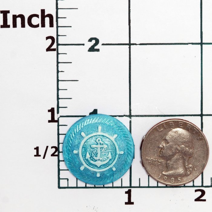 Nautical Anchor Button Silicone Mold Food Safe Fondant, Chocolate, Candy, Mint, Resin, Polymer Clay, Jewelry,... N5