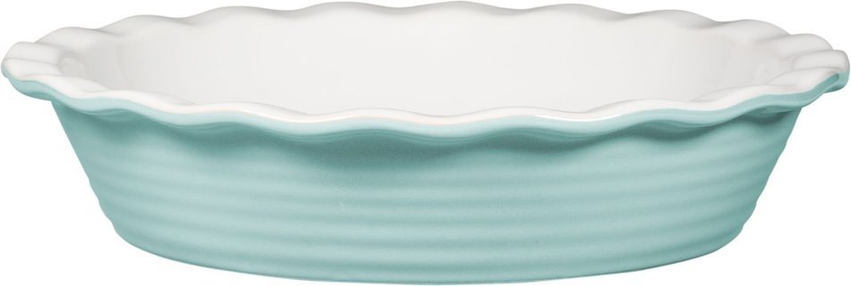 Embossed Rings 10.25"D Pastels Light Blue Pie Plate