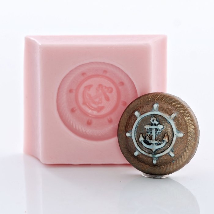 Nautical Anchor Button Silicone Mold Food Safe Fondant, Chocolate, Candy, Mint, Resin, Polymer Clay, Jewelry,... N6