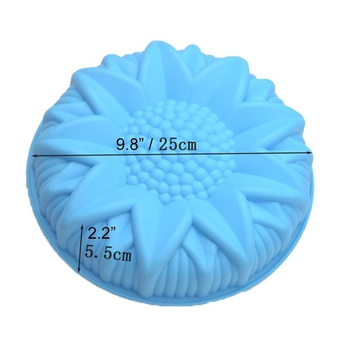 10" Sunflower Cake Bundt Pan Silicone Mold N3