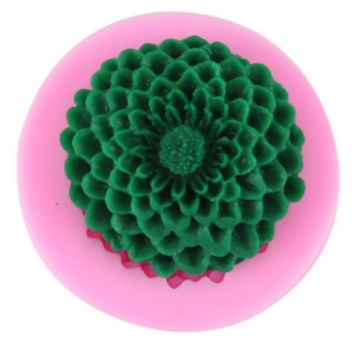 Baking Molds 3D Silicone Mould Cake Candy Pastry Tools Non-stick Chrysanthemum Mini Pink Flower Sugarcraft for... N5