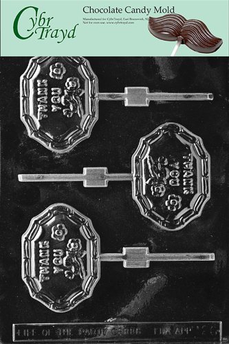 Cybrtrayd M026 Thank You Lolly Miscellaneous Chocolate Candy Mold