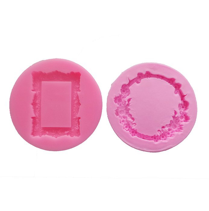 Yunko Photo Frame and Garland Shape Fashion Ladies Silicone Party Fondant Cup Cake Decorating Tools Chocolate... N2