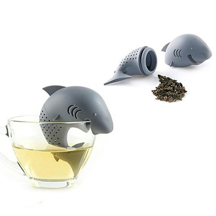 Shark Shape Tea Infuser Silicone Strainers Tea Strainer Infusor Filter Empty Tea Bags Leaf Diffuser Accessories N2