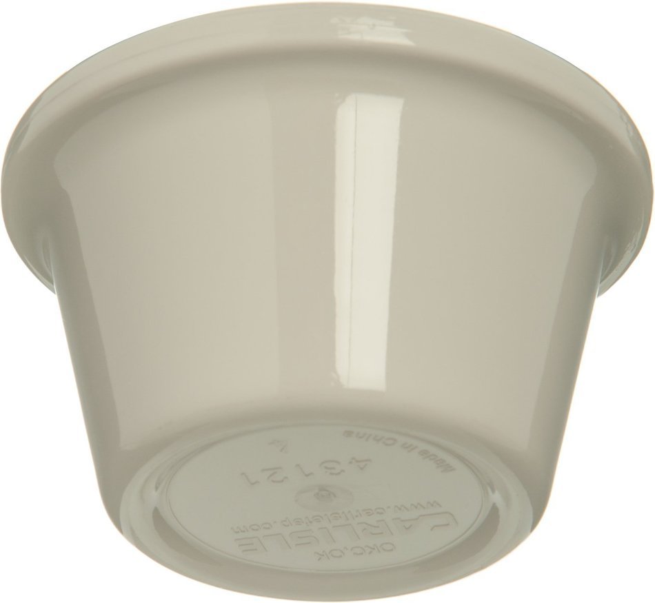 Carlisle 4312142 SAN Smooth Ramekin, 1.5-oz. Capacity, 1.43 x 2.49", Bone (Case of 48) N2