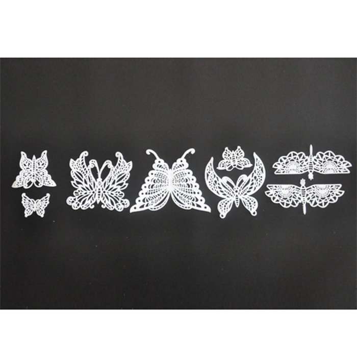 FOUR-C Silicone Embossing Mat Butterfly Lace Mold Color Pink N5