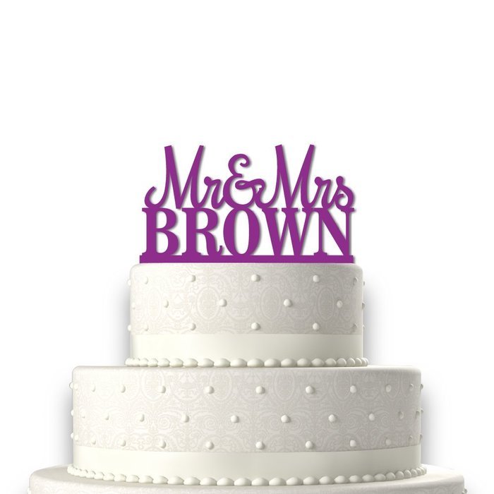 Sugar Yeti | Custom Personalized Mr & Mrs Wedding Cake Topper With Your Last Name Acrylic Cake Topper for Special... N14