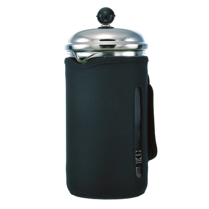 GROSCHE Fino 34 oz. 1000ml Glass French Press with Thermal Insulated Neoprene Sleeve for Warmth and Protection... N6
