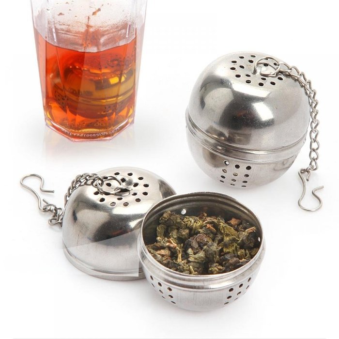 GOOTRADES Kitchen Tool Stainless Steel Ball Herbal Spice Filter Diffuser Tea Strainer (pack of 5) N3