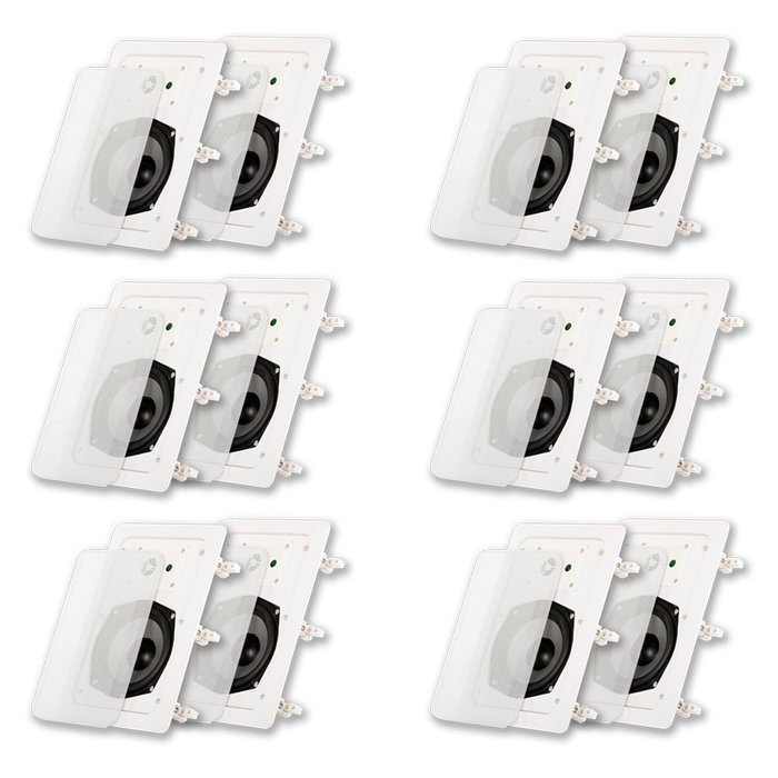 Acoustic Audio CS-IW520-6PR 200 Watt 5.25" 2-Way Home Theater In-Wall/Ceiling Speakers (6-Pair)