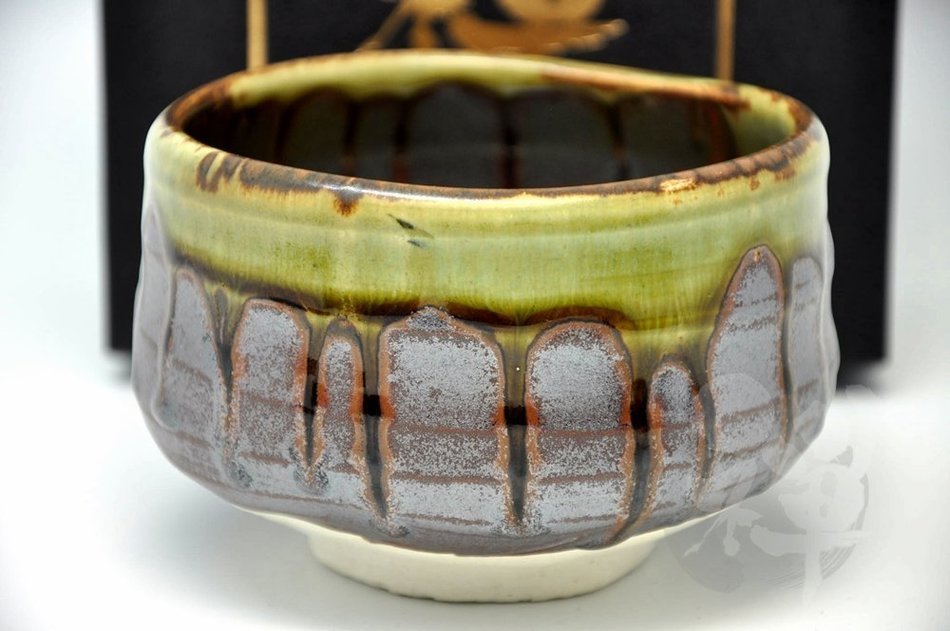 Japanese Mino Yaki ware Matcha Bowl Green Tea 11 / 11 / 8cm (4.3 / 4.3 / 3.1inch)[7342] N5