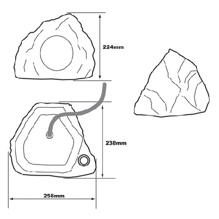 TIC TFS0 Terra Form Rock Speakers - Set of 2 N4