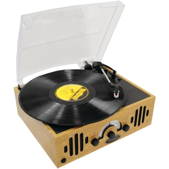 PYLE PVNTTR22 Retro Belt-Driven 3-Speed Turntable Consumer Electronics