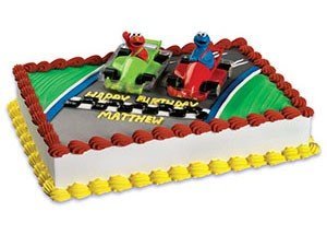 Sesame Street Elmo and Cookie Monster Racers - Cake Toppers