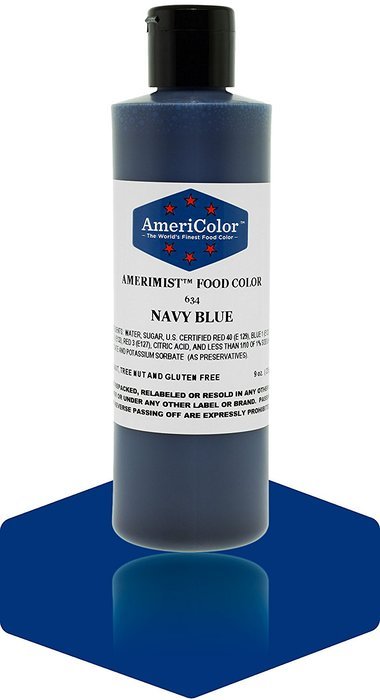 9 Ounce Amerimist Airbrush Food Color NAVY BLUE