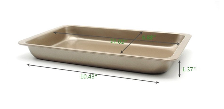 Bestwoohome Nonstick Bakeware Cake Baking/Roasting Pans for Kitchen (9 x 7 Inches) N26