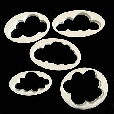 Y&XL&H 5Pcs Fluffy Clouds Cutter Cake Decorating Fondant Biscuits Cookie Fondant Cutter N2