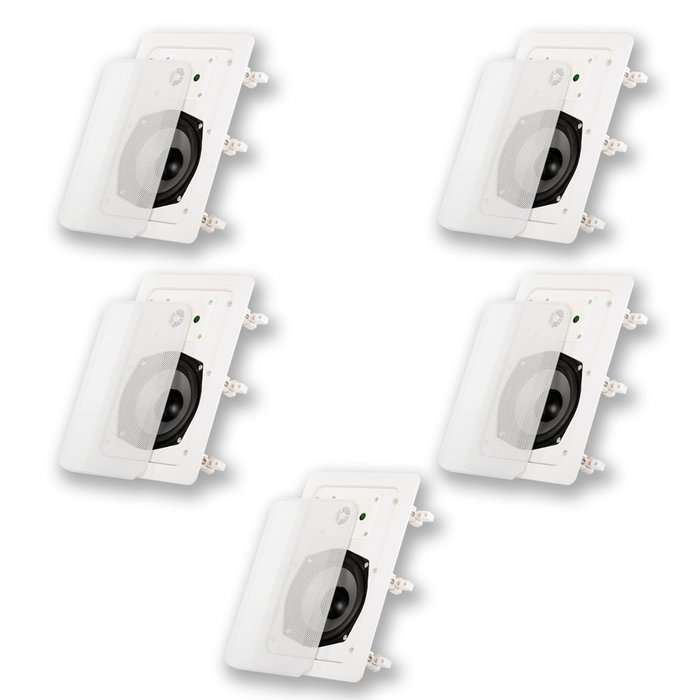 Acoustic Audio CS-IW520 In Wall 5 Speaker Set 2 Way Home Theater 1000 Watt CS-IW520-5S