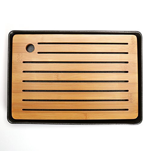 CCWY Dry&nbsp;tea&nbsp;kungfu&nbsp;tea&nbsp;Quartet&nbsp;tea&nbsp;heitaozhu&nbsp;tea tray&nbsp;sea-water&nbsp;tray,&nbsp;black&nbsp;rectangle&nbsp;tray N2
