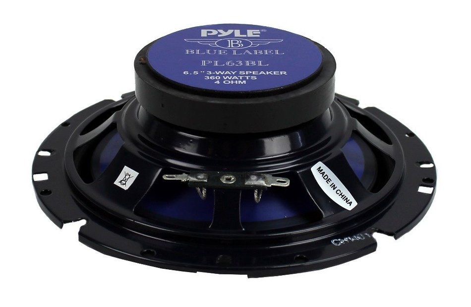 Pyle PL63BL 6.5-Inch 360W Three-Way Speakers (Pair) N4