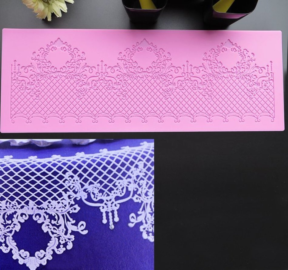 Silicone Lace, KOOTIPS Vines Scrolls Lace Cake Decorating Mold Decorating Tools Embossing Cake Fondant Mold Sugar...