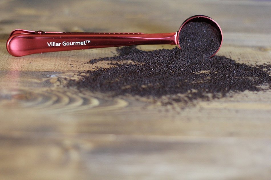 Villar Gourmet Stainless Steel Pour Over Coffee Filter Dripper & Bonus Coffee Scoop w/ Built-In Bag Clip &ndash; FDA... N7