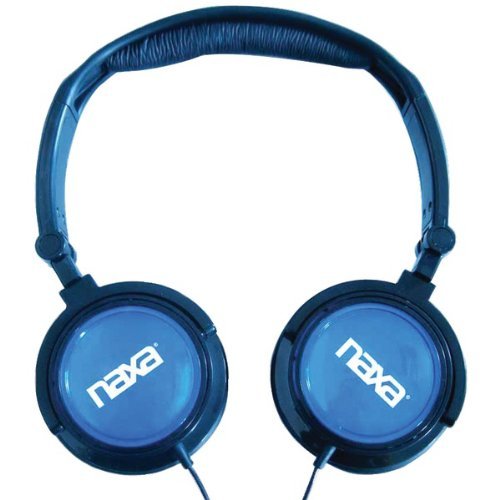 New NAXA NE926BL 2-in-1 Combo Super Bass Stereo Headphones & Earbuds (Blue)