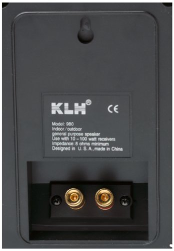 KLH 980B 100-Watt 2-Way Indoor/Outdoor Speakers (Black) (Discontinued by Manufacturer) N3