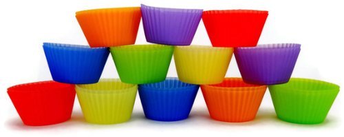 Clever Cupcakes Classic Cupcake Molds, Reusable Silicone - 2 Packs of 12 Molds N2