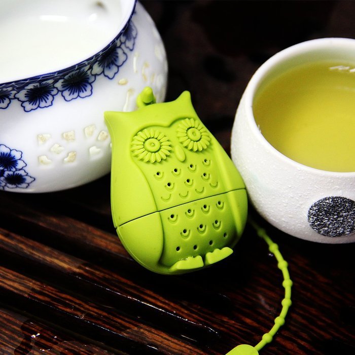 Owl Design Silicone Creative Tea Bag Reusable Tea Infuser Strainer Set Unique Cute Tea Set of 6PCS with Varying... N6