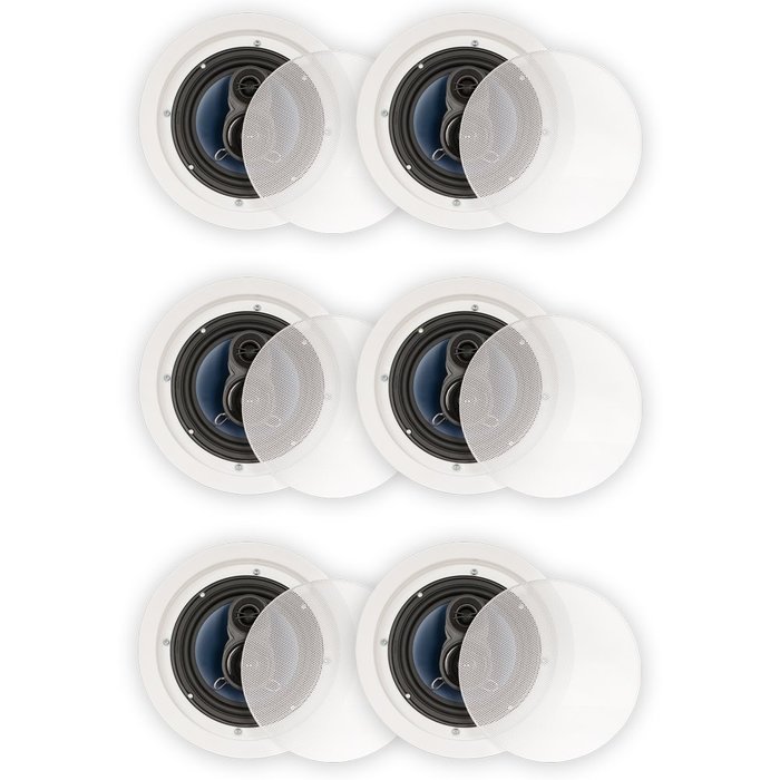Blue Octave RC63 In Ceiling 6.5" Speakers 3 Way Home 1920 Watts New 3 Pair Pack RC63-3PR