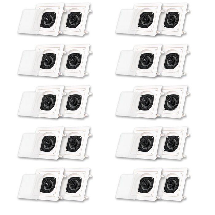 Acoustic Audio CS-I42S In Wall / Ceiling Speakers 10 Pair Pack Home 3000 Watts CS-I42S-10PR