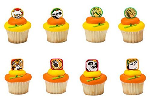 Kung Fu Panda 3 Cupcake Rings Party of 24 Cupcake Decoration Kit