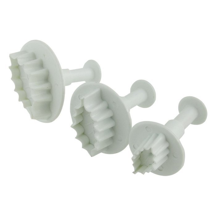Cake Sugar Sugarcraft Leaves Shape Cutter Plunger Set 3 Pcs