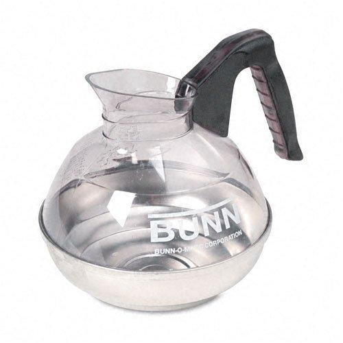 12-Cup Coffee Carafe for Pour-O-Matic Bunn Coffee Makers, Black Handle, Sold as 1 Each N2
