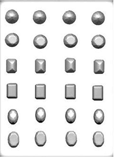 1 Inch Assorted Jem Jewels Hard Candy Mold 8h-5117 By CK Products