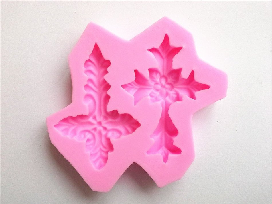 Wocuz W0016 2 Cross Food-grade Non-stick Silicone Candy Fondant Chocolate Accessory Mold and Cake Decorating N2